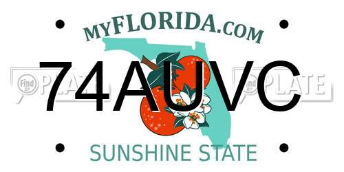 74AUVC Florida License Plate