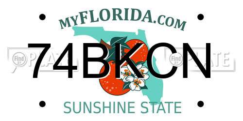 74BKCN Florida License Plate