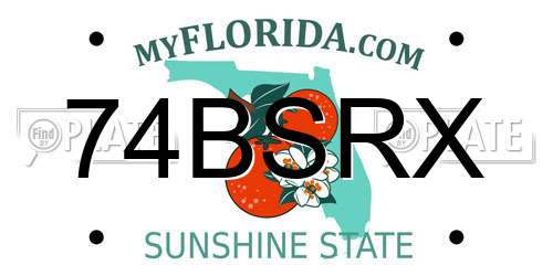 74BSRX Florida License Plate