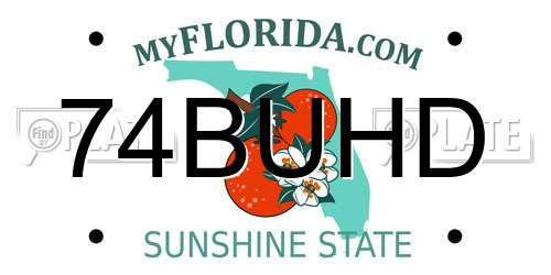 74BUHD Florida License Plate