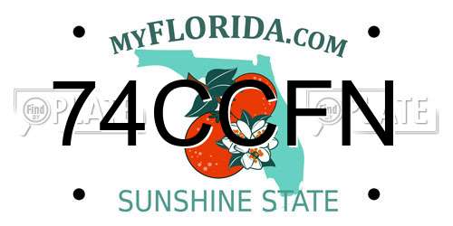 74CCFN Florida License Plate