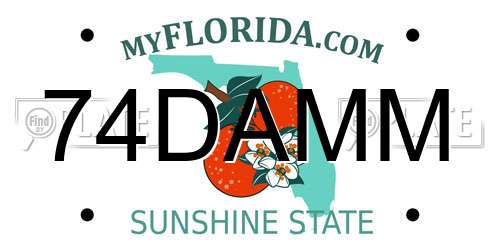 74DAMM Florida License Plate