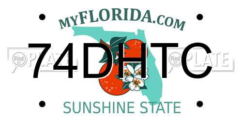 74DHTC Florida License Plate