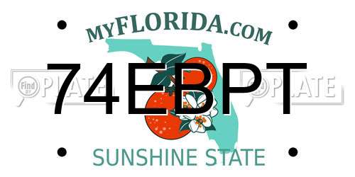 74EBPT Florida License Plate