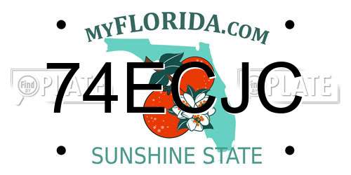 74ECJC Florida License Plate