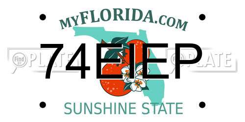 74EIEP Florida License Plate