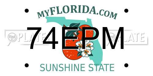 74EPM Florida License Plate