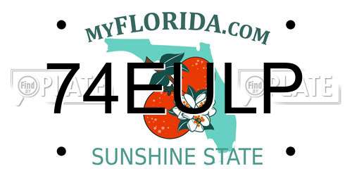 74EULP Florida License Plate