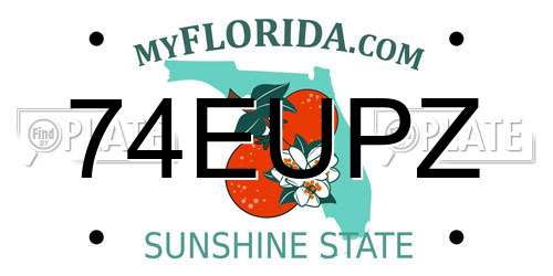 74EUPZ Florida License Plate