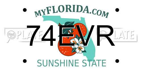 74EVR Florida License Plate