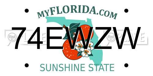 74EWZW Florida License Plate