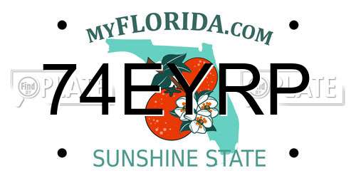 74EYRP Florida License Plate