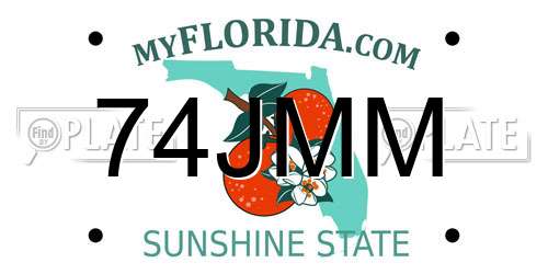 74JMM Florida License Plate