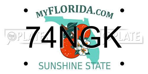 74NGK Florida License Plate