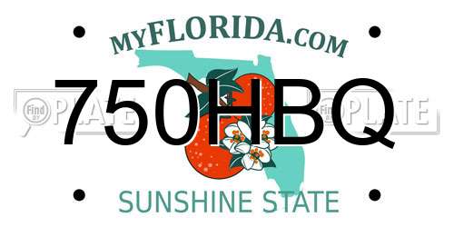 750HBQ Florida License Plate
