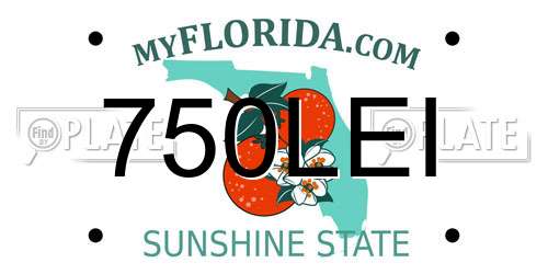 750LEI Florida License Plate