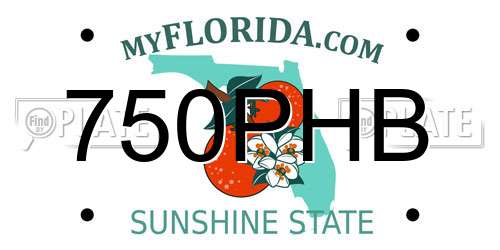 750PHB Florida License Plate