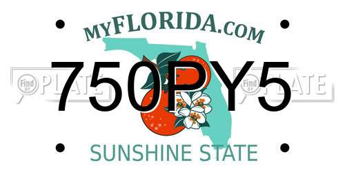 750PY5 Florida License Plate