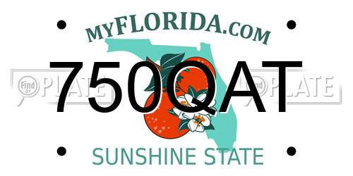 750QAT Florida License Plate