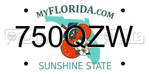 750QZW Florida License Plate