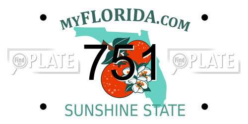 751 Florida License Plate