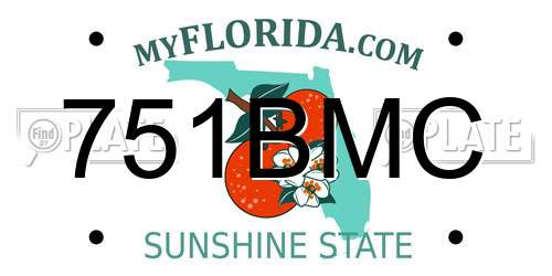 751BMC Florida License Plate