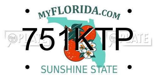 751KTP Florida License Plate