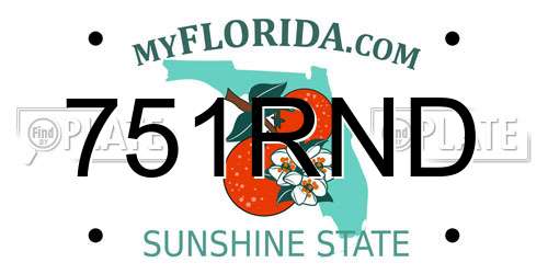 751RND Florida License Plate