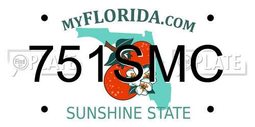 751SMC Florida License Plate