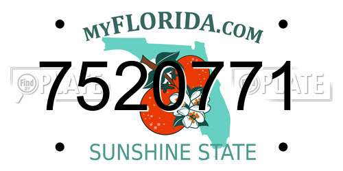 7520771 Florida License Plate
