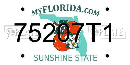 75207T1 Florida License Plate
