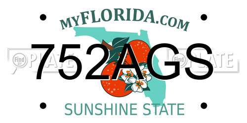 752AGS Florida License Plate