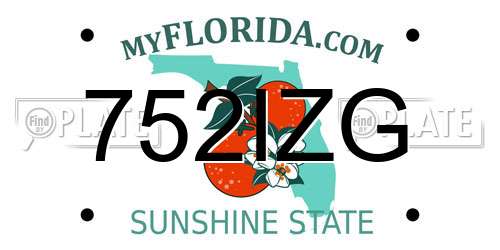752IZG Florida License Plate