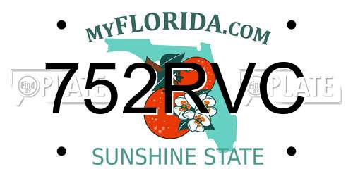 752RVC Florida License Plate