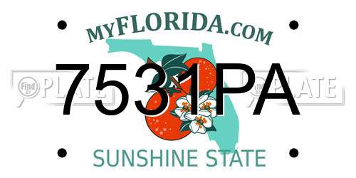 7531PA Florida License Plate