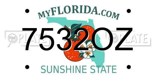 7532OZ Florida License Plate