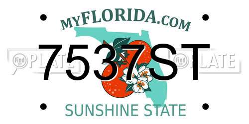 7537ST Florida License Plate
