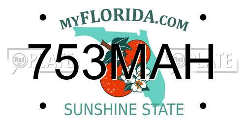 753MAH Florida License Plate