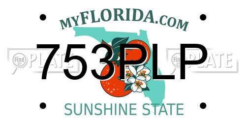 753PLP Florida License Plate