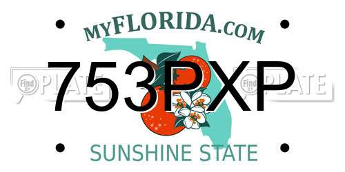 753PXP Florida License Plate