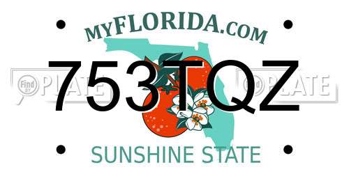 753TQZ Florida License Plate