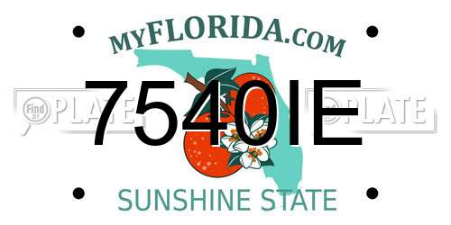 7540IE Florida License Plate