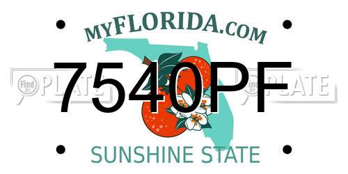 7540PF Florida License Plate