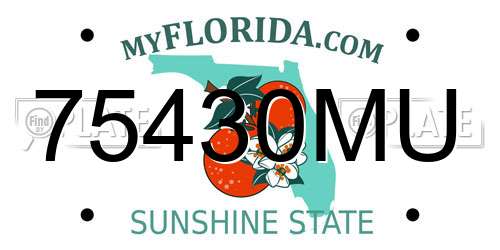 75430MU Florida License Plate