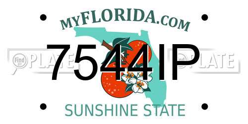 7544IP Florida License Plate
