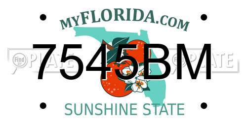7545BM Florida License Plate