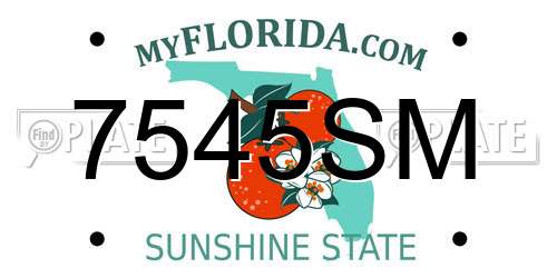 7545SM Florida License Plate