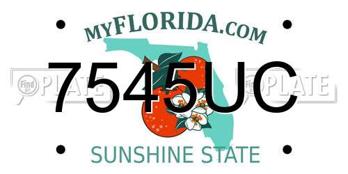 7545UC Florida License Plate