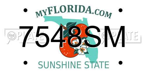 7548SM Florida License Plate
