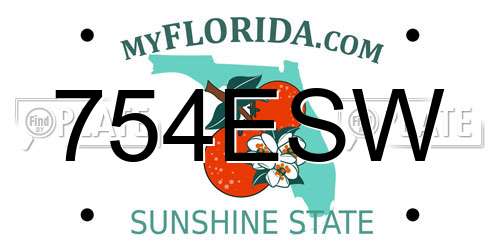 754ESW Florida License Plate